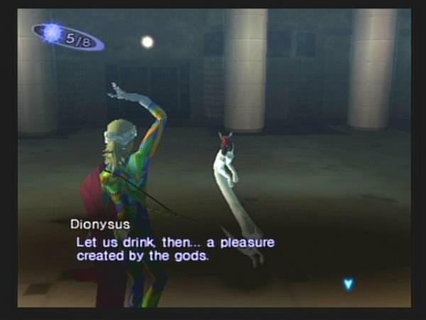 SMT III lets you fuse Dionysus, the Greek god of wine, who has the unique ability to offer booze to potential recruits.